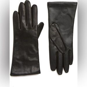Nordstrom NWT Cashmere Lined Genuine Leather
Touchscreen Gloves Black Size 6